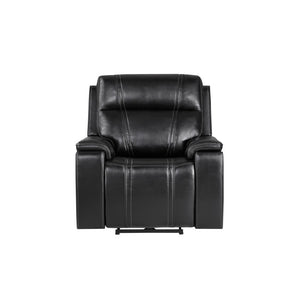English Elm Gary Power Reclining Sofa Set Leather Upholstered Living Room Console Media Seating B201S00632