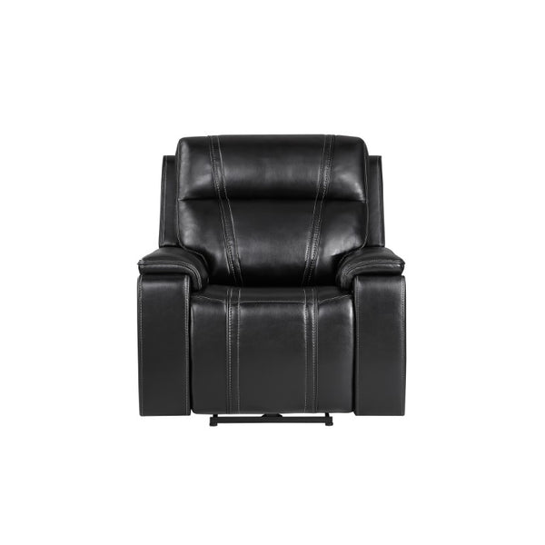English Elm Gary Power Reclining Sofa Set Leather Upholstered Living Room Console Media Seating B201S00632