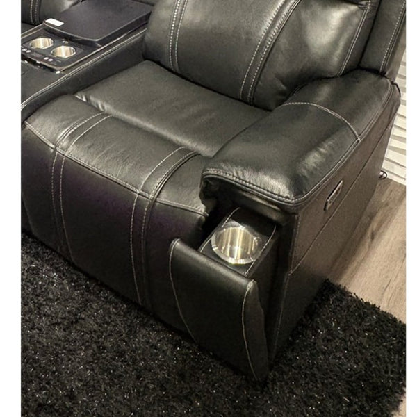 English Elm Gary Power Reclining Sofa Set Leather Upholstered Living Room Console Media Seating B201S00632