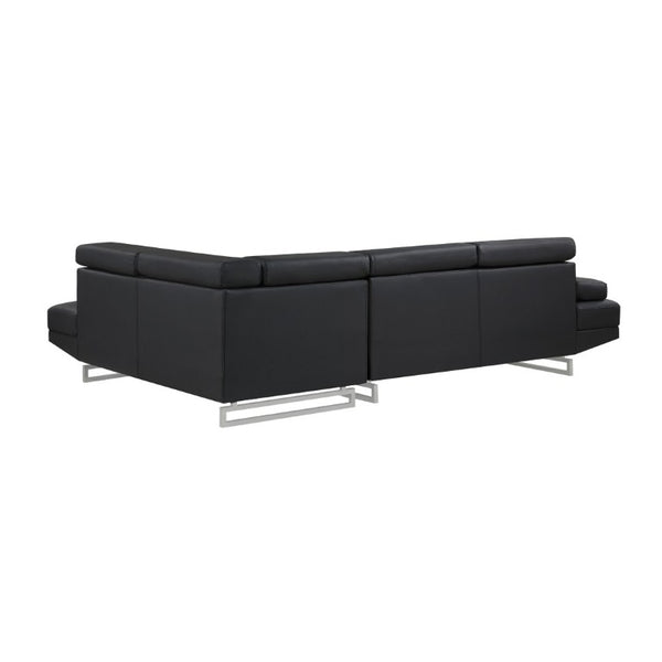 English Elm Vespa Right Arm Sectional with Ratchet Headrest for Modern Industrial Living Rooms Black B201S00633