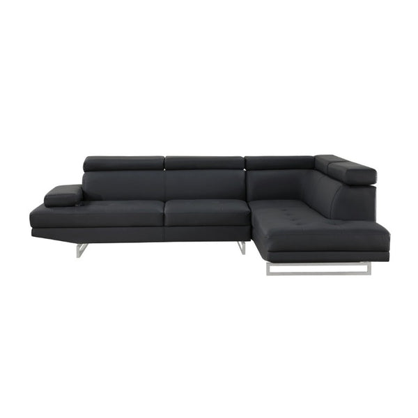 English Elm Vespa Right Arm Sectional with Ratchet Headrest for Modern Industrial Living Rooms Black B201S00633