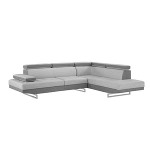 English Elm Vespa Right Arm Sectional with Ratchet Headrest for Modern Industrial Living Rooms Light Grey / Dark Grey B201S00634