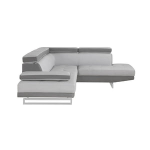English Elm Vespa Right Arm Sectional with Ratchet Headrest for Modern Industrial Living Rooms Light Grey / Dark Grey B201S00634