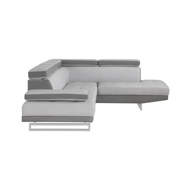 English Elm Vespa Right Arm Sectional with Ratchet Headrest for Modern Industrial Living Rooms Light Grey / Dark Grey B201S00634