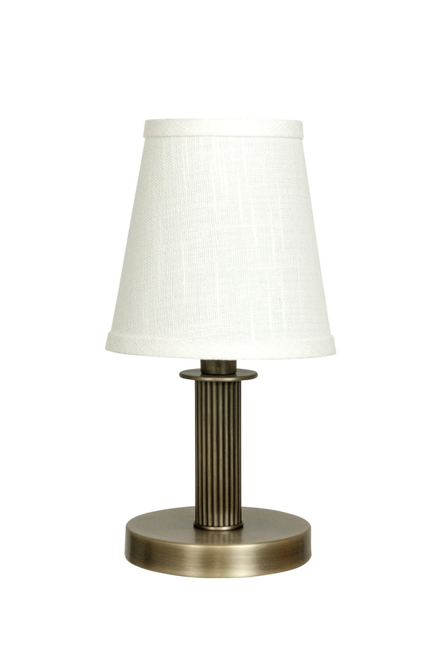 House Of Troy Bryson Mini Reeded Column Accent Lamp - Elegant Home Lighting For Stylish Decor And Ambiance Antique Brass Metal B202-ab