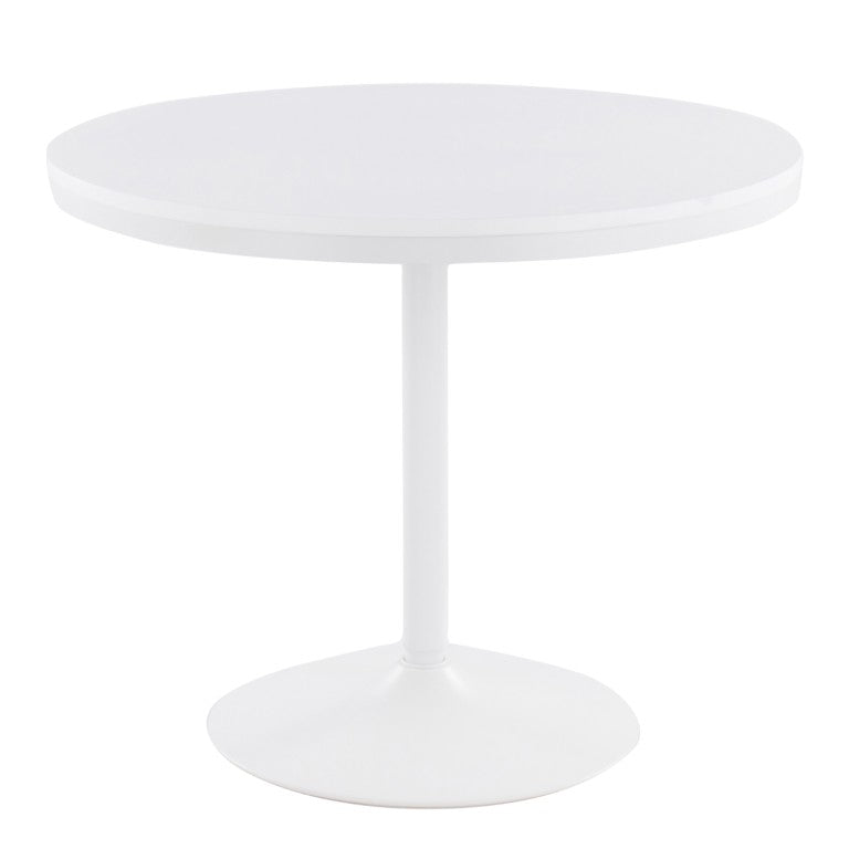 English Elm Dining Table Square White Distressed Wood Top Metal Base Seats Four Urban Style B202P223341