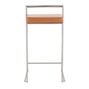 English Elm 26 Inch Stackable Counter Stools Set of 3 Faux Leather Welded Steel Kitchen Bar Seating B202P290828