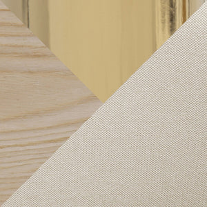 English Elm Contemporary Upholstered Dining Accent Chair Set Gold Legs Wood Accents Cream B202P290903