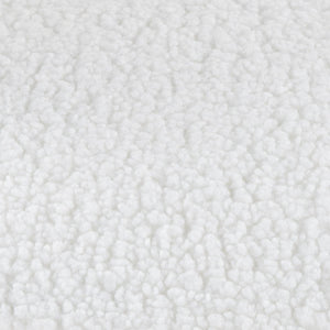 English Elm Contemporary Plush Faux Shearling Accent Chair Low Profile Modern Living Room Seat White B202P290927