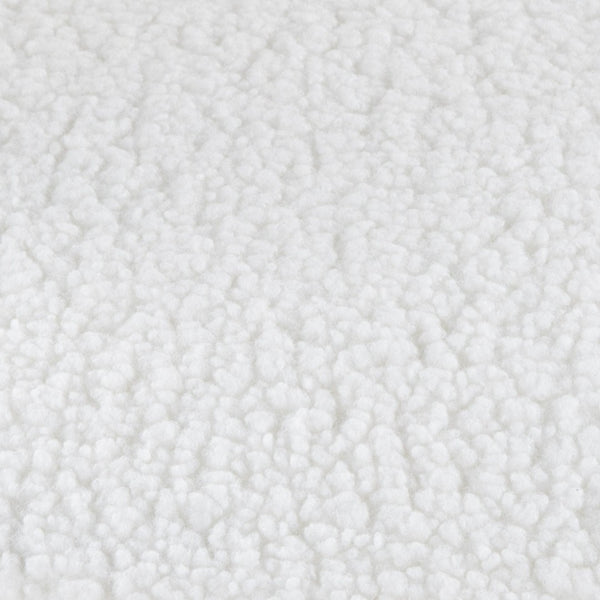 English Elm Contemporary Plush Faux Shearling Accent Chair Low Profile Modern Living Room Seat White B202P290927