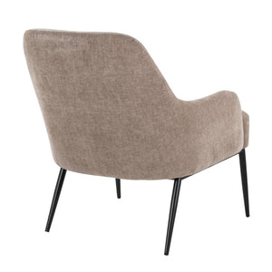 English Elm 1 Contemporary Accent Chair Fabric Seat Black Metal Frame for Living Room or Office B202P290928