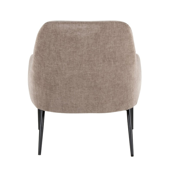 English Elm 1 Contemporary Accent Chair Fabric Seat Black Metal Frame for Living Room or Office B202P290928