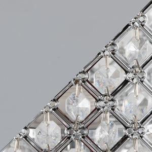 English Elm 60" Polished Chrome Floor Lamp with Crystal Drum Shade for Glam Living Rooms B202P290956