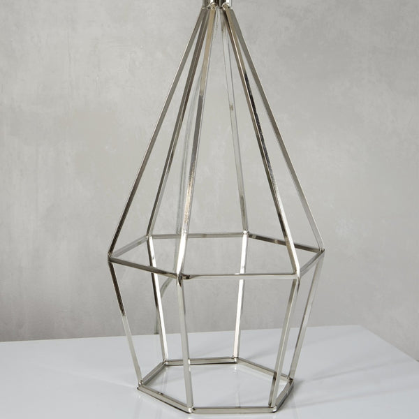 English Elm 27" Contemporary Polished Nickel Metal Lamp Set with Tapered White Linen Shade Pair B202P290974