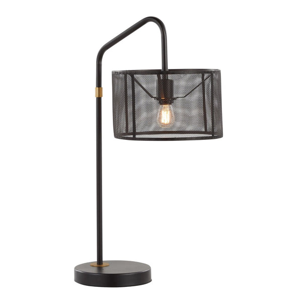 English Elm 27" Industrial Contemporary Metal Mesh Task Lamps with Usb Port Oil Bronze Set of 2 B202P290975