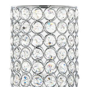 English Elm 11" Uplight Table Lamp Set of 2 Crystal Chrome Brushed Nickel Transitional Accent B202P290977