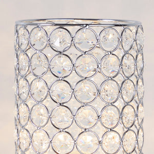 English Elm 11" Uplight Table Lamp Set of 2 Crystal Chrome Brushed Nickel Transitional Accent B202P290977