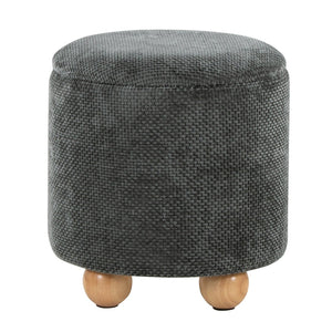English Elm Contemporary Cube Storage Ottomans with Green Upholstery and Bun Feet Set of 2 B202P291001