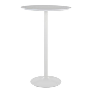 English Elm Contemporary Adjustable Height Square Table White Wood Top for Studio Dining or Bar B202P291018