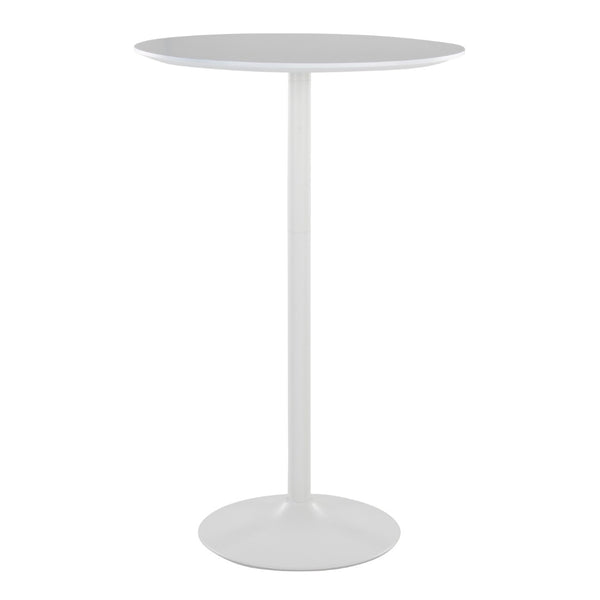 English Elm Contemporary Adjustable Height Square Table White Wood Top for Studio Dining or Bar B202P291018