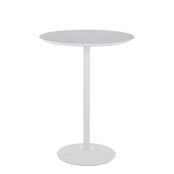 English Elm Contemporary Adjustable Height Square Table White Wood Top for Studio Dining or Bar B202P291018