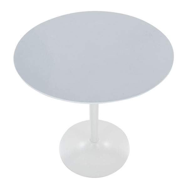 English Elm Contemporary Adjustable Height Square Table White Wood Top for Studio Dining or Bar B202P291018