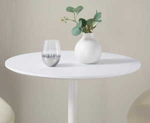 English Elm Contemporary Adjustable Height Square Table White Wood Top for Studio Dining or Bar B202P291018