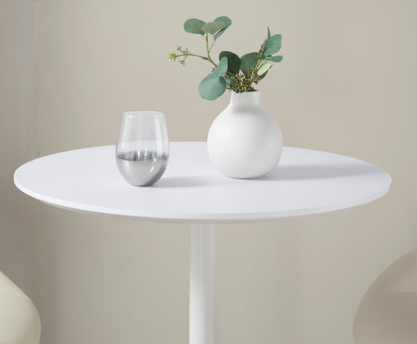 English Elm Contemporary Adjustable Height Square Table White Wood Top for Studio Dining or Bar B202P291018