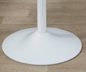 English Elm Contemporary Adjustable Height Square Table White Wood Top for Studio Dining or Bar B202P291018