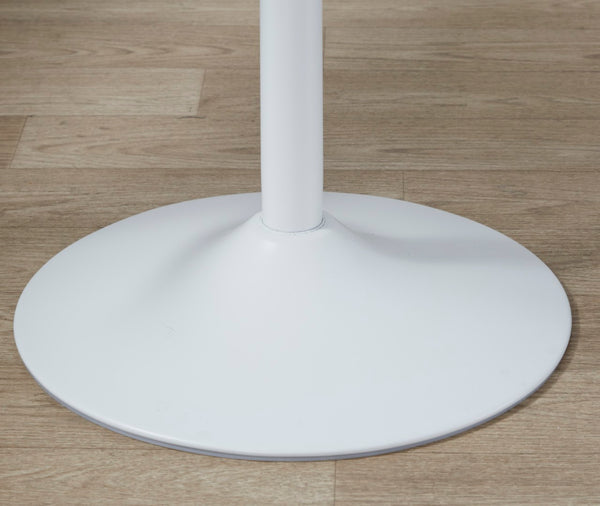English Elm Contemporary Adjustable Height Square Table White Wood Top for Studio Dining or Bar B202P291018