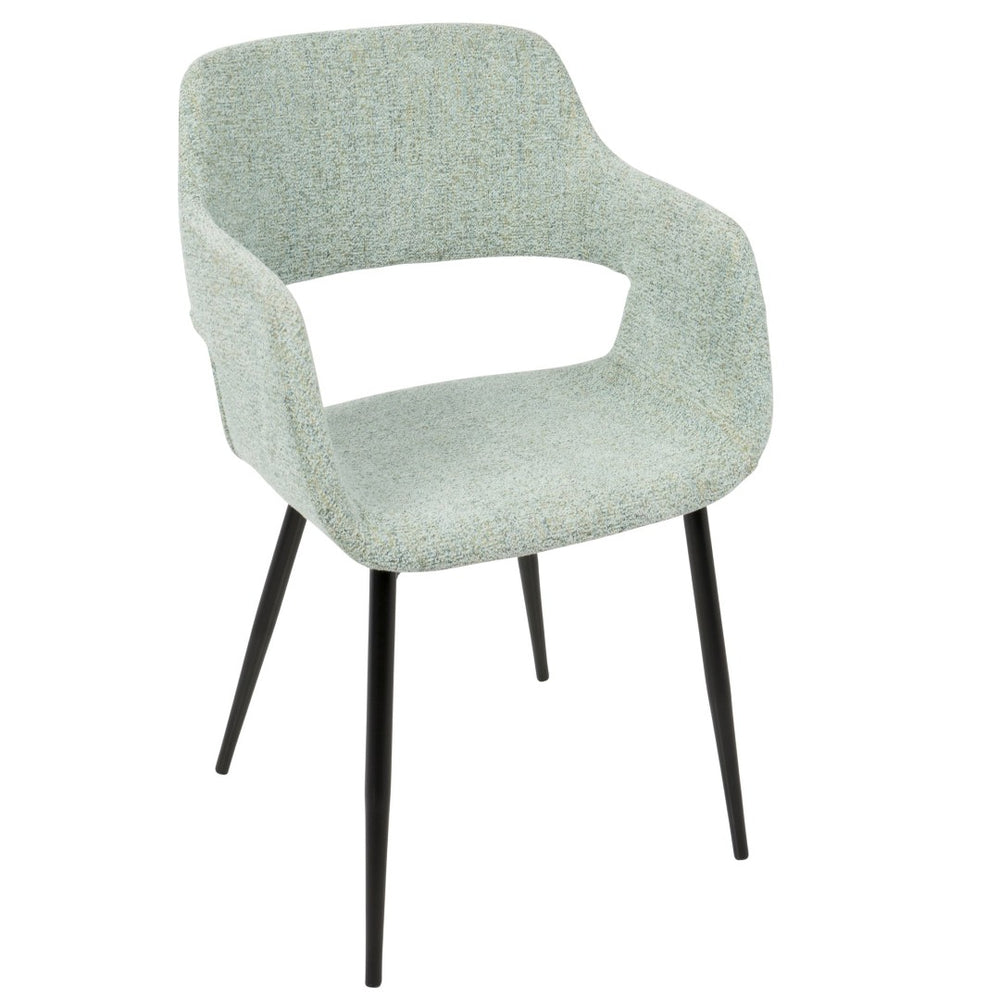 English Elm Mid-century Upholstered Dining Chairs Tapered Metal Legs Sculptural Set for Any Room B202P291037