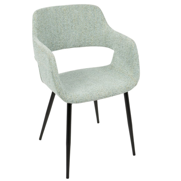 English Elm Mid-century Upholstered Dining Chairs Tapered Metal Legs Sculptural Set for Any Room B202P291037