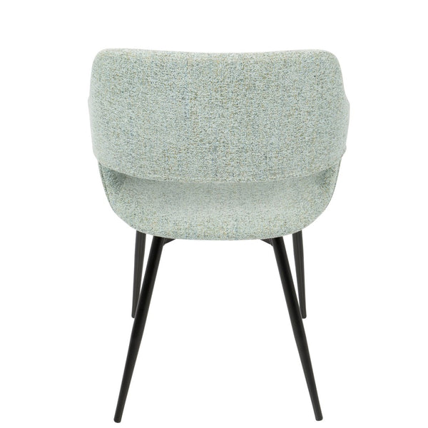 English Elm Mid-century Upholstered Dining Chairs Tapered Metal Legs Sculptural Set for Any Room B202P291037