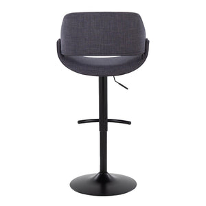 English Elm Contemporary Swivel Barstools Upholstered Cushioned Seats for Kitchen Island Set of 2 Charcoal Black B202P291165