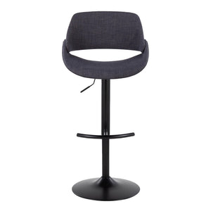 English Elm Contemporary Swivel Barstools Upholstered Cushioned Seats for Kitchen Island Set of 2 Charcoal Black B202P291165