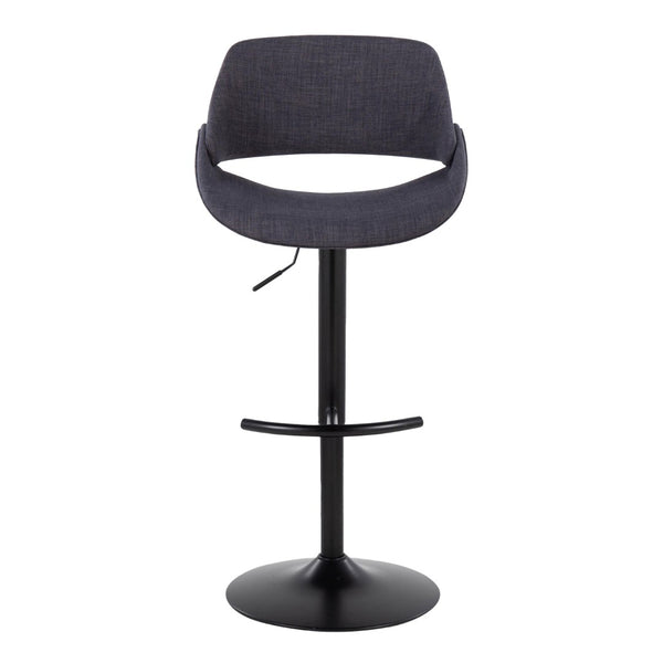 English Elm Contemporary Swivel Barstools Upholstered Cushioned Seats for Kitchen Island Set of 2 Charcoal Black B202P291165