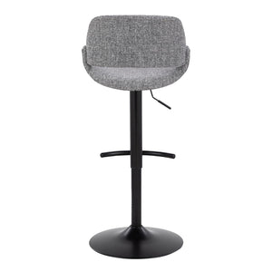 English Elm Contemporary Swivel Barstools Upholstered Cushioned Seats for Kitchen Island Set of 2 Gray Black B202P291167