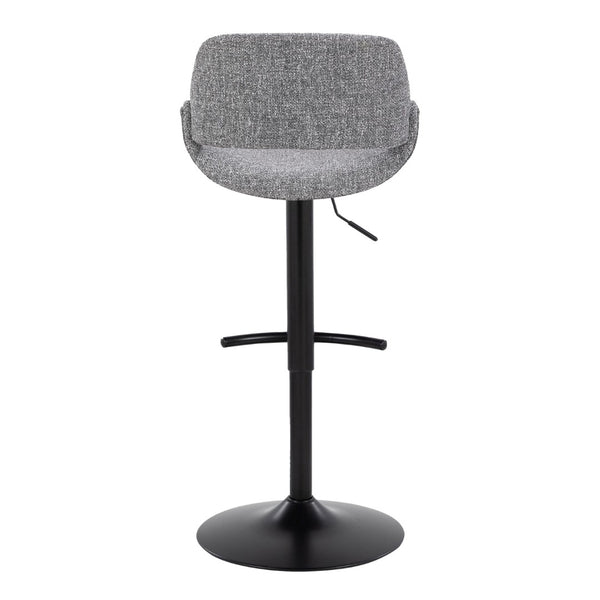 English Elm Contemporary Swivel Barstools Upholstered Cushioned Seats for Kitchen Island Set of 2 Gray Black B202P291167