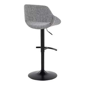 English Elm Contemporary Swivel Barstools Upholstered Cushioned Seats for Kitchen Island Set of 2 Gray Black B202P291167
