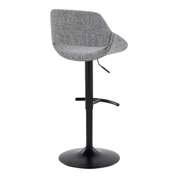 English Elm Contemporary Swivel Barstools Upholstered Cushioned Seats for Kitchen Island Set of 2 Gray Black B202P291167