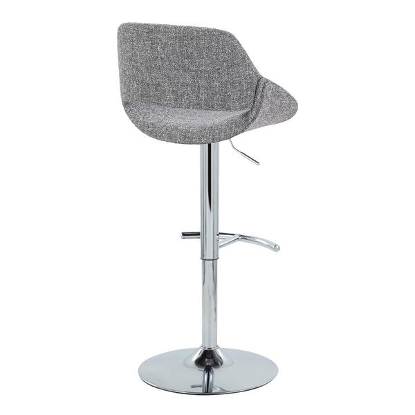 English Elm Contemporary Swivel Barstools Upholstered Cushioned Seats for Kitchen Island Set of 2 Gray Chrome B202P291171