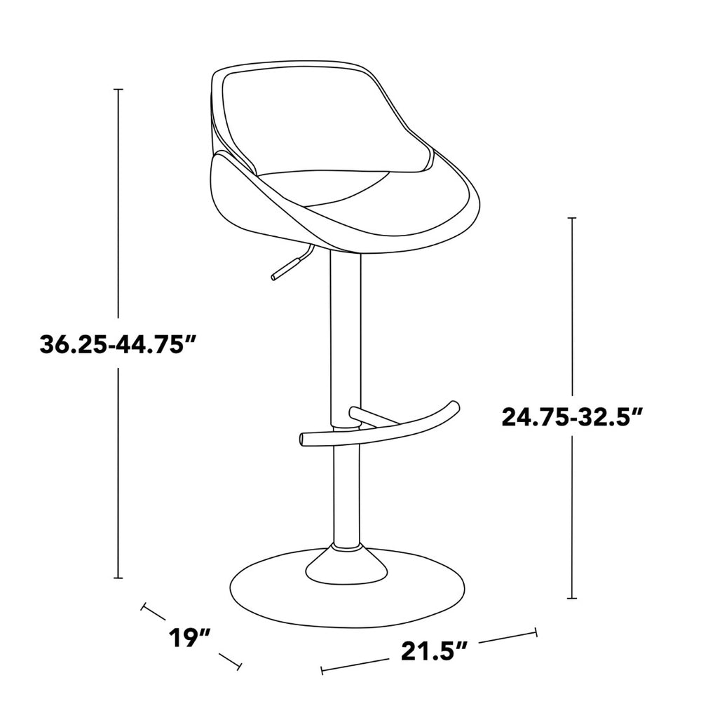 English Elm Contemporary Swivel Barstools with Gold Base and Faux Leather Seats for Kitchen Island B202P291172