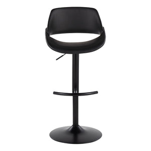 English Elm Contemporary Swivel Barstools with Pneumatic Height Adjustment Faux Leather Seating Pair B202P291174