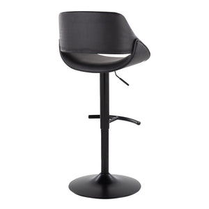 English Elm Contemporary Swivel Barstools with Pneumatic Height Adjustment Faux Leather Seating Pair B202P291174