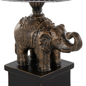English Elm 27" Polyresin Bronze Finish Table Lamp Set Linen Shade Warm Glow Transitional Pair B202P291191