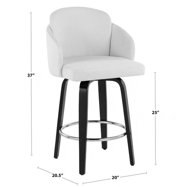 English Elm Contemporary Swivel Counterstools with Walnut Legs Faux Leather Seats Chrome Footrest B202P291502