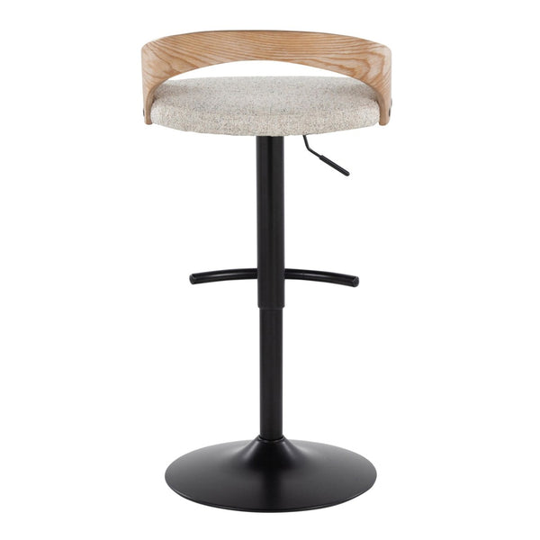 English Elm 1 Pc Swivel Barstool Fabric Seat Metal Base for Kitchen Island or Home Bar Chrome - A B202P473632
