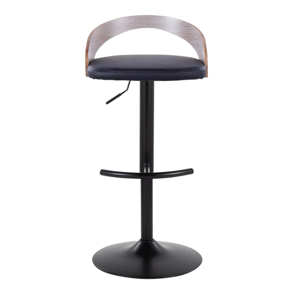 English Elm 1 Pc Swivel Barstool Fabric Seat Metal Base for Kitchen Island or Home Bar Chrome - B B202P473637