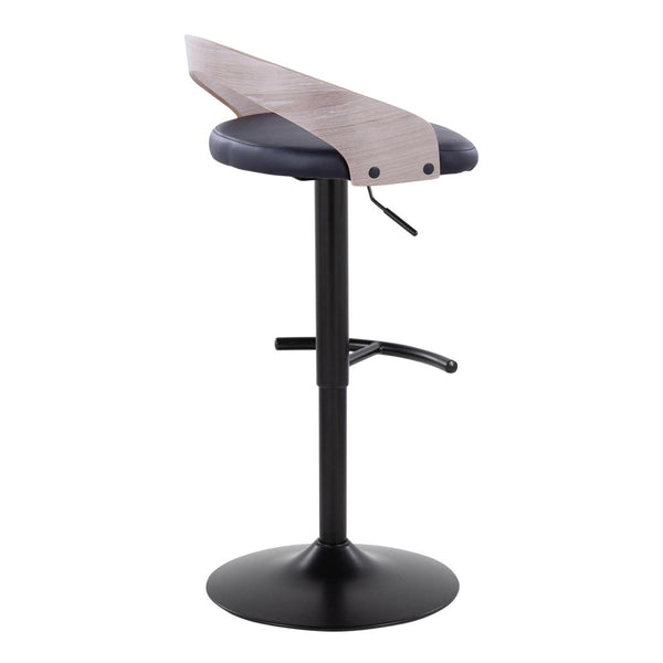 English Elm 1 Pc Swivel Barstool Fabric Seat Metal Base for Kitchen Island or Home Bar Chrome - B B202P473637