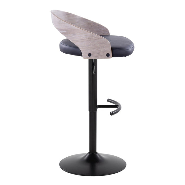 English Elm 1 Pc Swivel Barstool Fabric Seat Metal Base for Kitchen Island or Home Bar Chrome - B B202P473637